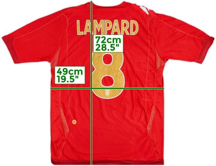 2006-08 England Away Shirt Lampard #8 - 4/10 - (M)