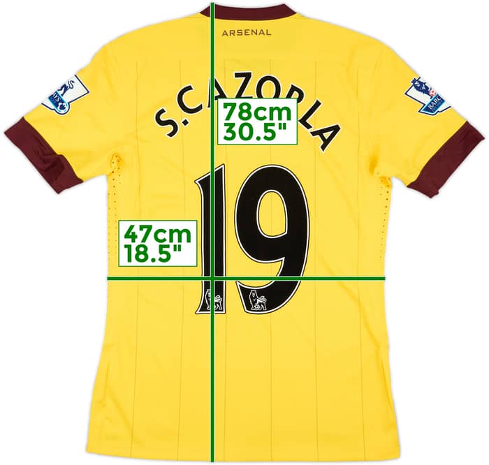 2012-13 Arsenal Match Issue Third Shirt S.Cazorla #19