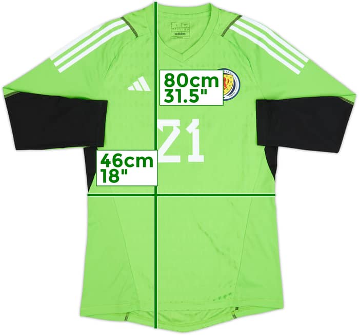 2022-23 Scotland GK Shirt #21 - 8/10 - (L)