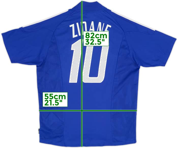 2002-04 France Home Shirt Zidane #10 - 8/10 - (L)