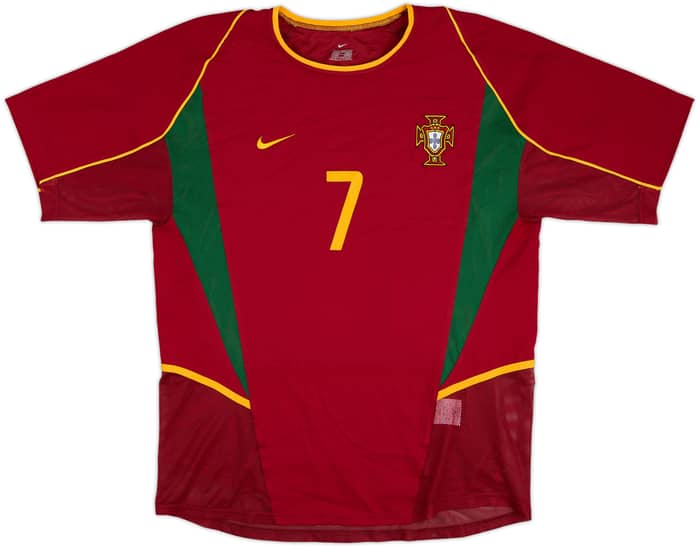 2002-04 Portugal Player Issue Home Shirt Figo #7 - 8/10 - (M)