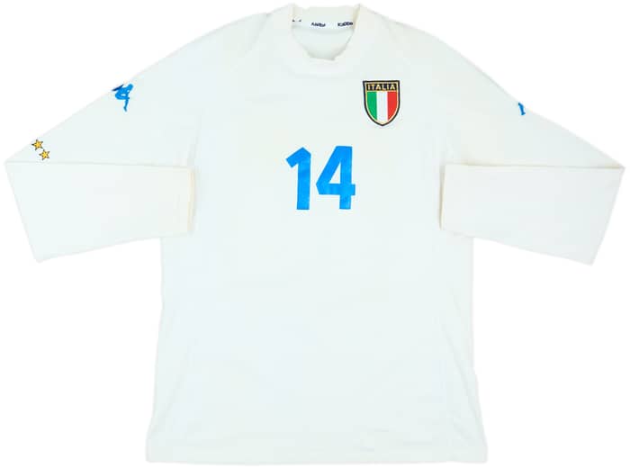 2000-02 Italy Match Issue Away L/S Shirt #14
