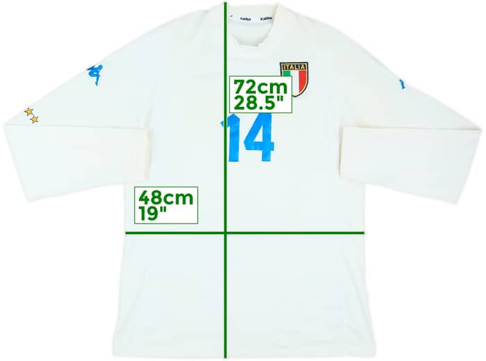 2000-02 Italy Match Issue Away L/S Shirt #14