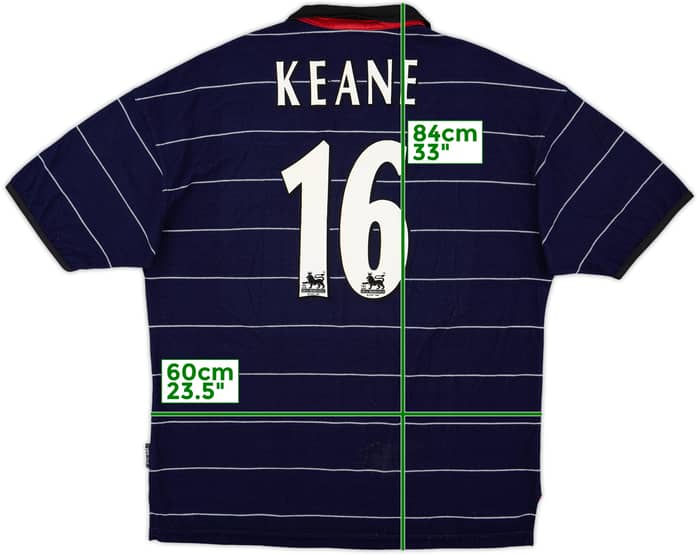 1999-00 Manchester United Away Shirt Keane #16 - 8/10 - (XL)