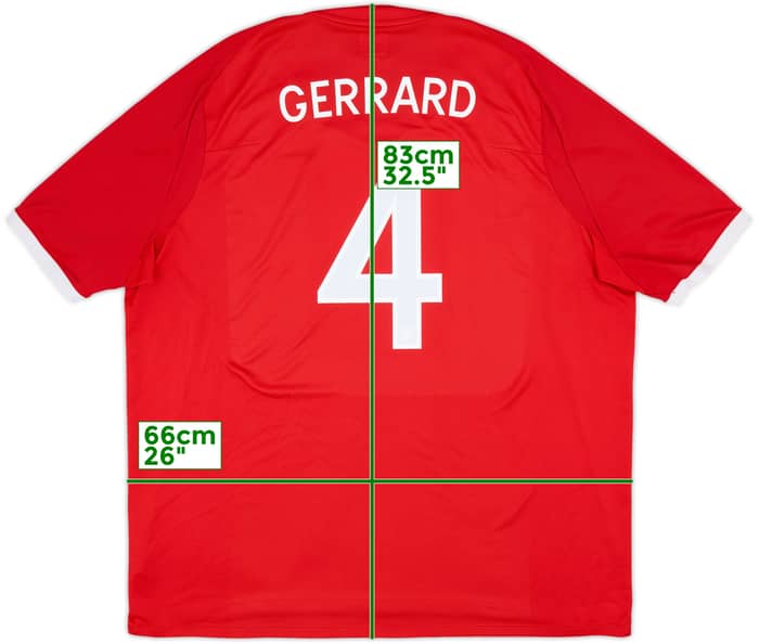 2010-11 England Away Shirt Gerrard #4 - 7/10 - (3XL)