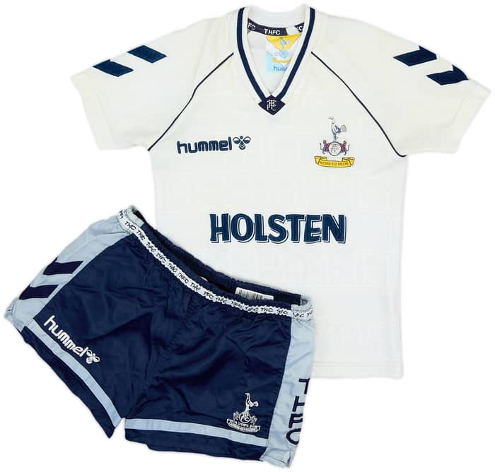1989-91 Tottenham Home Shirt & Shorts - 7/10 - (M.Boys)
