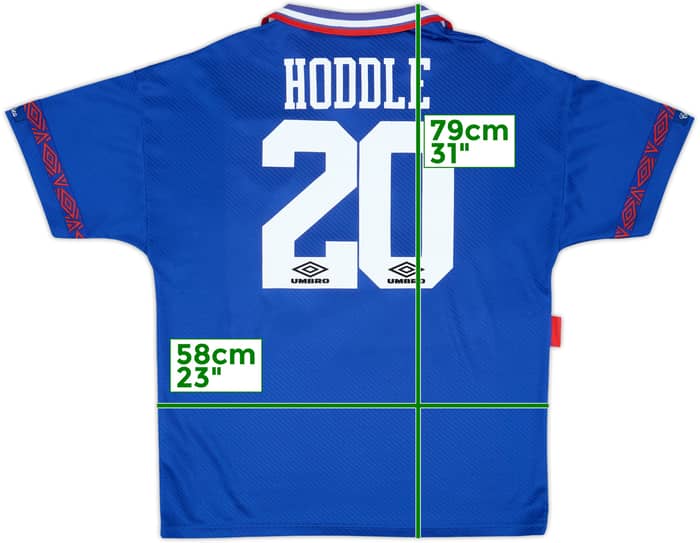 1993-94 Chelsea Home Shirt Hoddle #20 - 6/10 - (XL)