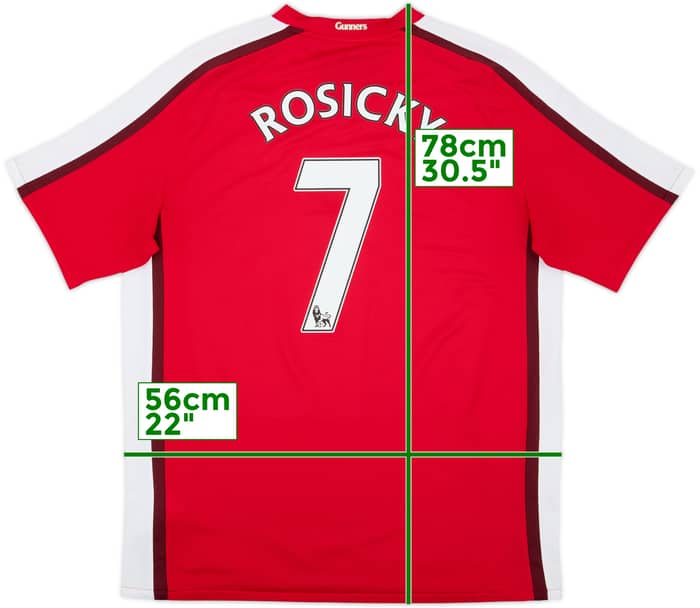 2008-10 Arsenal Home Shirt Rosicky #7 - 8/10 - (L)