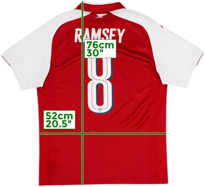 Camiseta de local del Arsenal 2017-18 Ramsey #8 - 9/10 - (L)