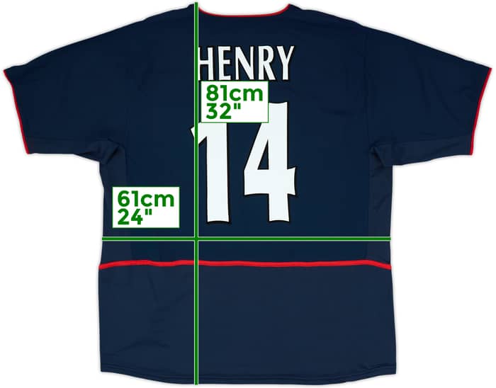 2002-04 Arsenal Away Shirt Henry #14 - 8/10 - (XL)