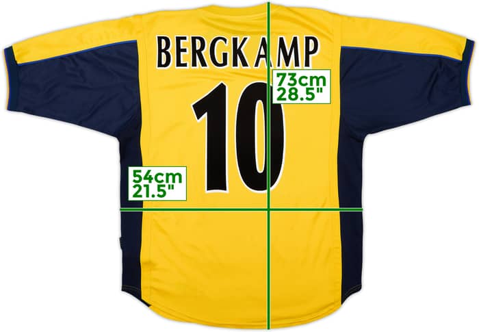 1999-01 Arsenal Away Shirt Bergkamp #10 - 8/10 - (L)