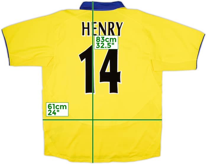 2003-05 Arsenal Away Shirt Henry #14 - 8/10 - (XL)