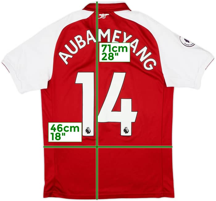 2017-18 Arsenal Home Shirt Aubameyang #14 - 7/10 - (S)