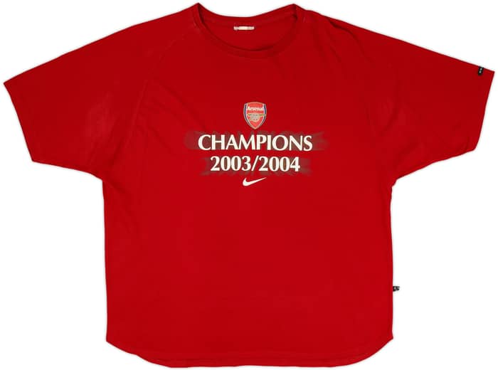 2003-04 Arsenal Nike 'Champions' Cotton Tee - 7/10 - (XXL)