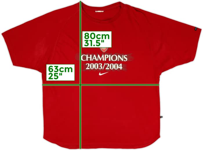 2003-04 Arsenal Nike 'Champions' Cotton Tee - 7/10 - (XXL)