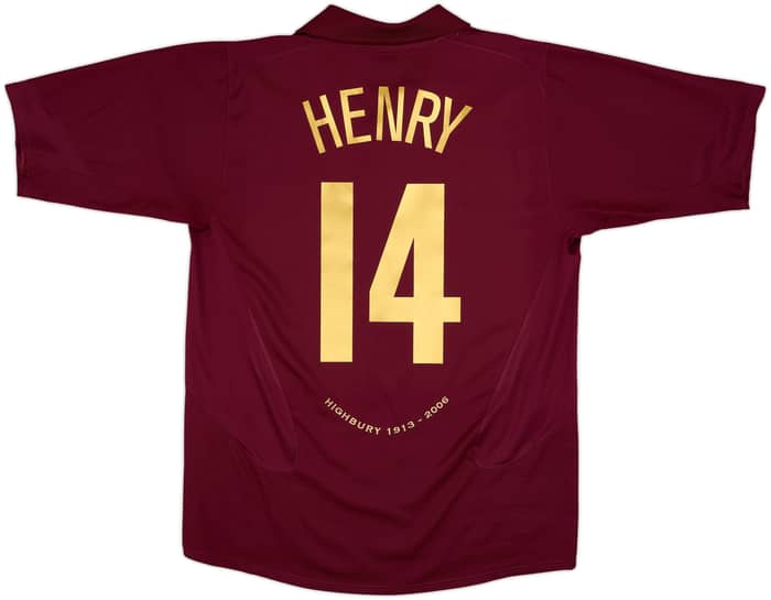 2005-06 Arsenal Home Shirt Henry #14 - 9/10 - (L)