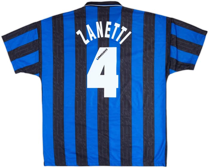 1996-97 Inter Milan Home Shirt Zanetti #4 - 8/10 - (XL)