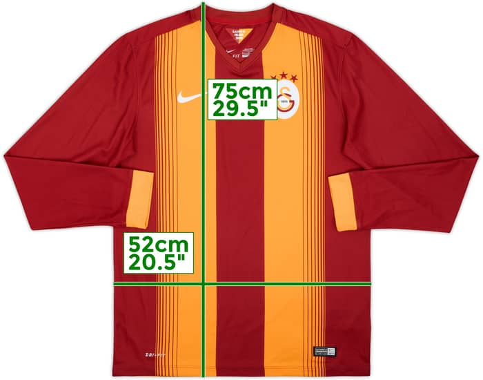 2014-15 Galatasaray Home L/S Shirt - 9/10 - (M)