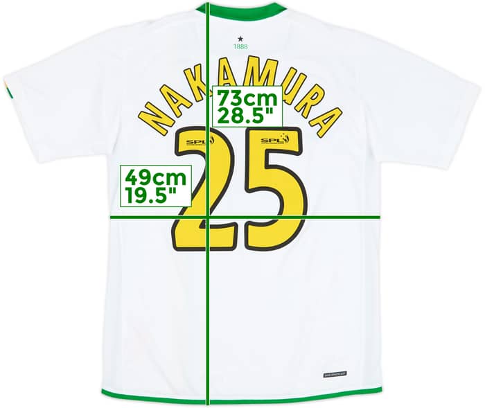 2006-08 Celtic European Shirt Nakamura #25 - 8/10 - (M)