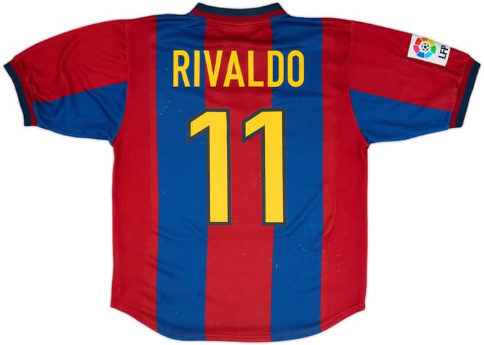 1998-00 Barcelona Home Shirt Rivaldo #11 - 6/10 - (M)