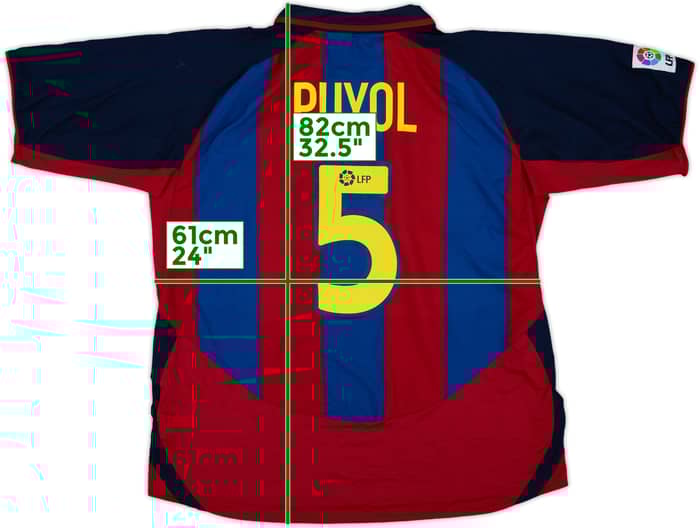 2003-04 Barcelona Home Shirt Puyol #5 - 8/10 - (XXL)