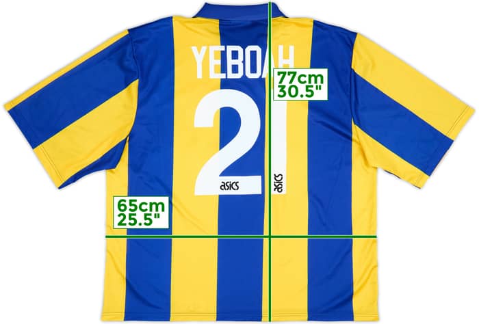 1993-95 Leeds United Away Shirt Yeboah #21 - 8/10 - (XXL)