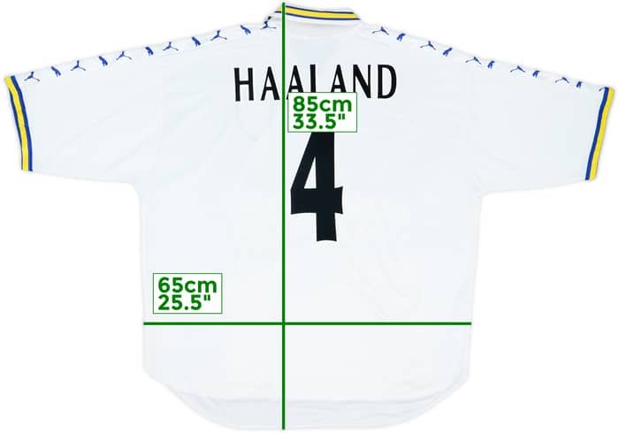 Camiseta de local del Leeds United 1998-00 Haaland #4 - 6/10 - (XXL)