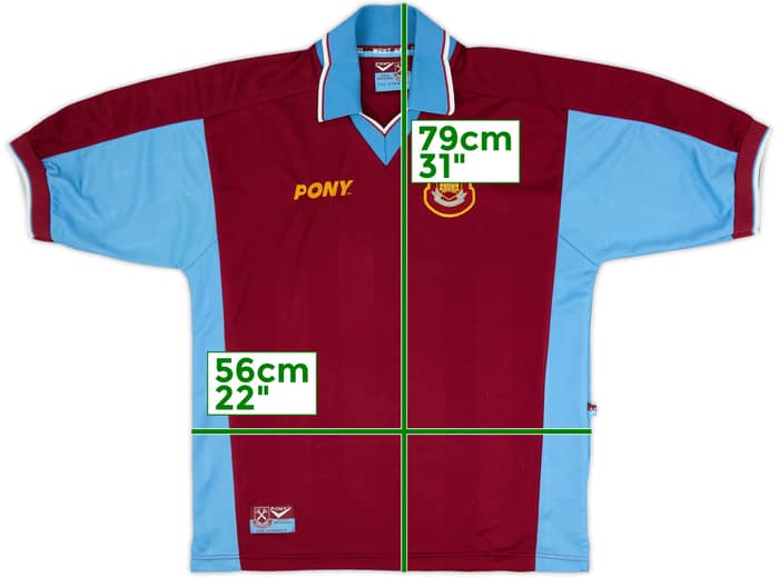 1997-98 West Ham Home Shirt - 9/10 - (M)
