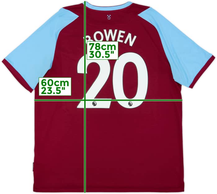 2020-21 West Ham Home Shirt Bowen #20 - 10/10 - (XXL)