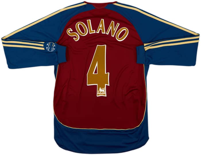2006-07 Newcastle Away L/S Shirt Solano #4 - 6/10 - (S)