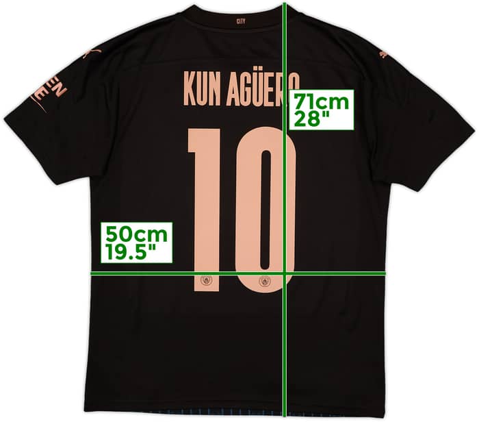 2020-21 Manchester City Away Shirt Kun Aguero #10 - 8/10 - (M)