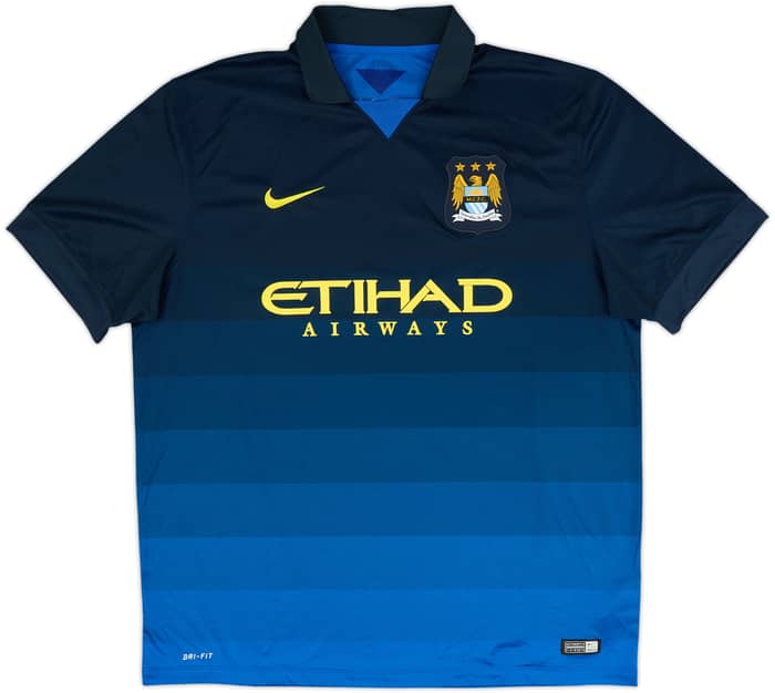 Camiseta de visitante del Manchester City 2014-15 Kun Aguero #16 - 10/10 - (XL)