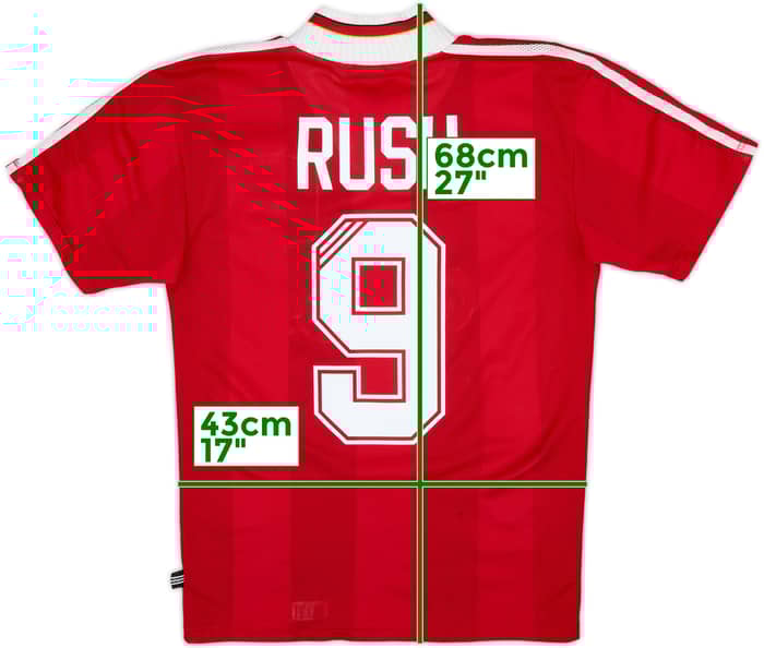 1995-96 Liverpool Home Shirt Rush #9 - 8/10 - (S)