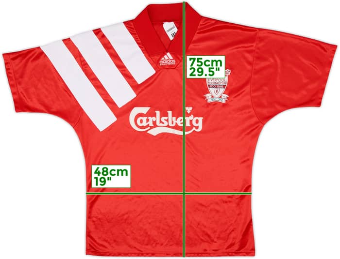1992-93 Liverpool Centenary Home Shirt - 8/10 - (M/L)