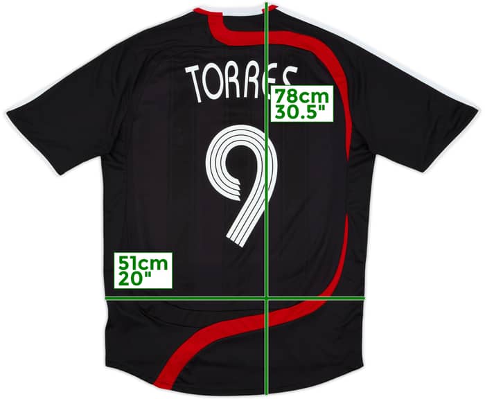 Camiseta de la tercera equipación del Liverpool 2007-08 Torres #9 - 7/10 - (L)