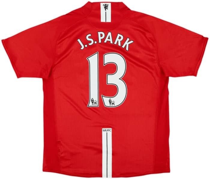 2007-09 Manchester United Home Shirt J.S Park #13 - 8/10 - (M)