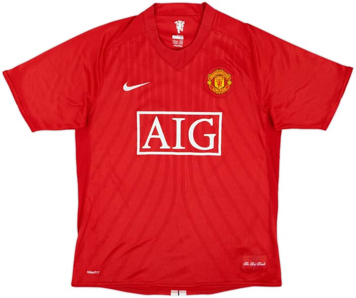 2007-09 Manchester United Home Shirt J.S Park #13 - 8/10 - (M)