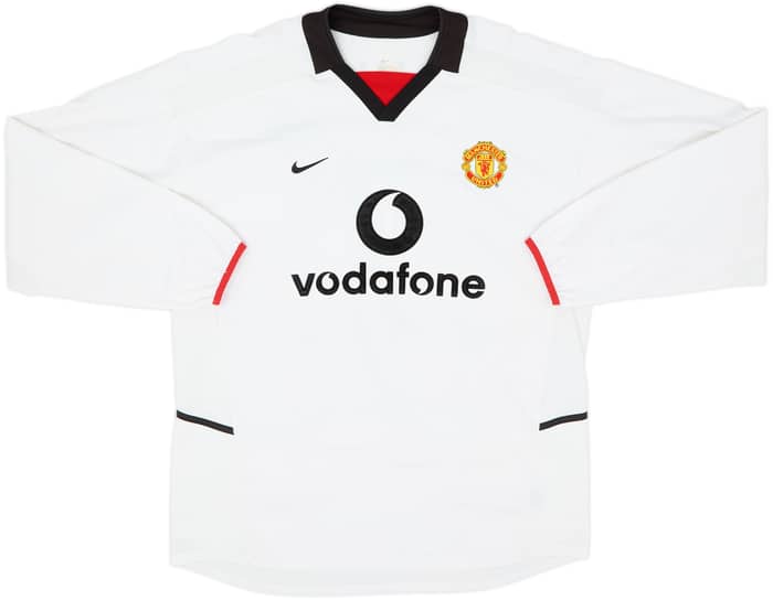 2002-03 Manchester United Away L/S Shirt Beckham #7 - 8/10 - (L)