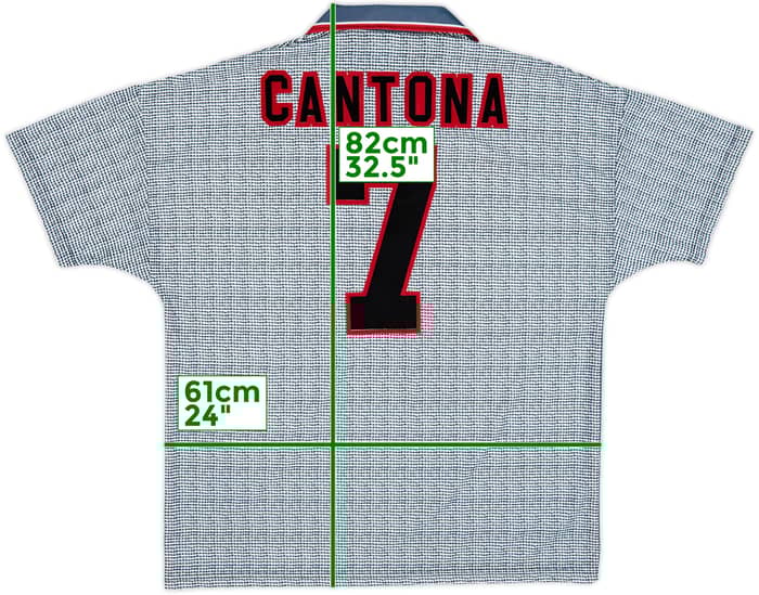 1995-96 Manchester United Away Shirt Cantona #7 - 9/10 - (XL)