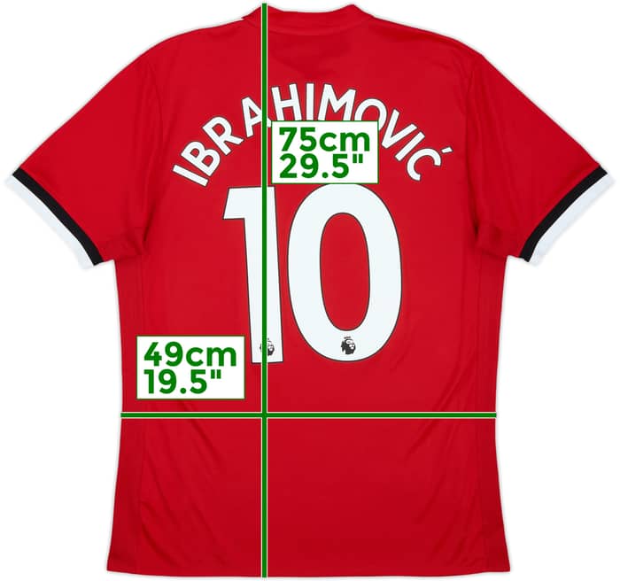 2017-18 Manchester United Home Shirt Ibrahimovic #10 - 6/10 - (M)