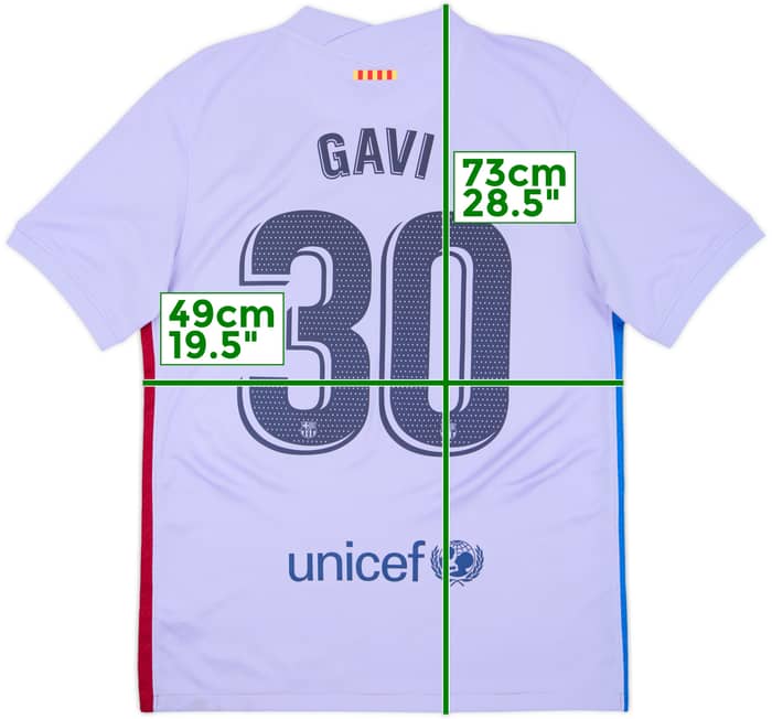 2021-22 Barcelona Away Shirt Gavi #30 - 8/10 - (M)