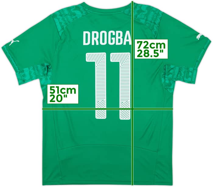 2014-16 Ivory Coast Away Shirt Drogba #11 - 8/10 - (M)