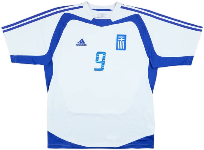 2004-06 Greece Away Shirt Charisteas #9 - 8/10 - (L)