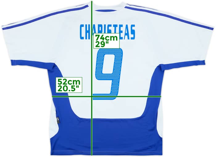 2004-06 Greece Away Shirt Charisteas #9 - 8/10 - (L)