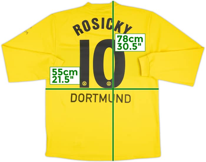 2002-03 Borussia Dortmund Home L/S Shirt Rosicky #10 - 5/10 - (L)