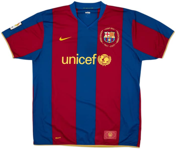 2007-08 Barcelona Home Shirt Ronaldinho #10 - 8/10 - (XXL)