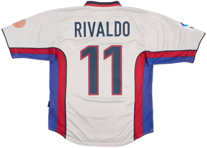 1998-01 Barcelona Away Shirt Rivaldo #11 - 7/10 - (L)