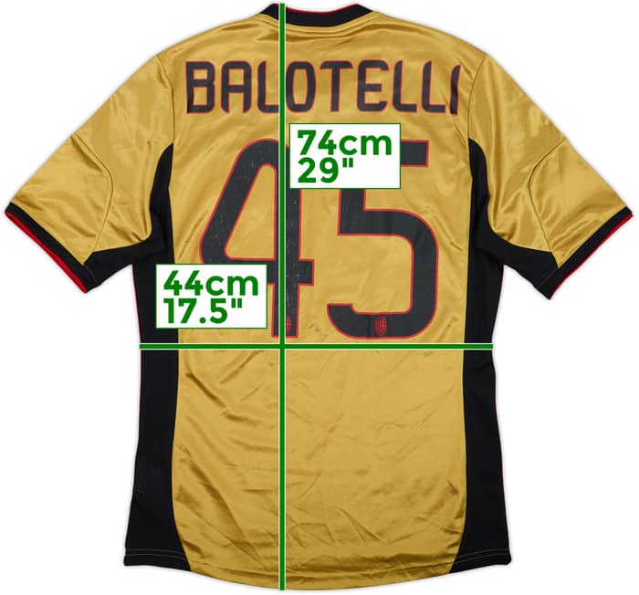 2013-14 AC Milan Third Shirt Balotelli #45 - 6/10 - (S)