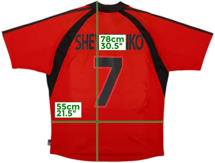 Camiseta de la tercera equipación del AC Milan 2001-02 Shevchenko #7 - 8/10 - (L)