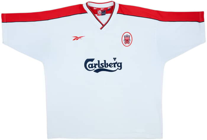 Camiseta de visitante del Liverpool 1998-99 Gerrard #28 - 6/10 - (XXL)